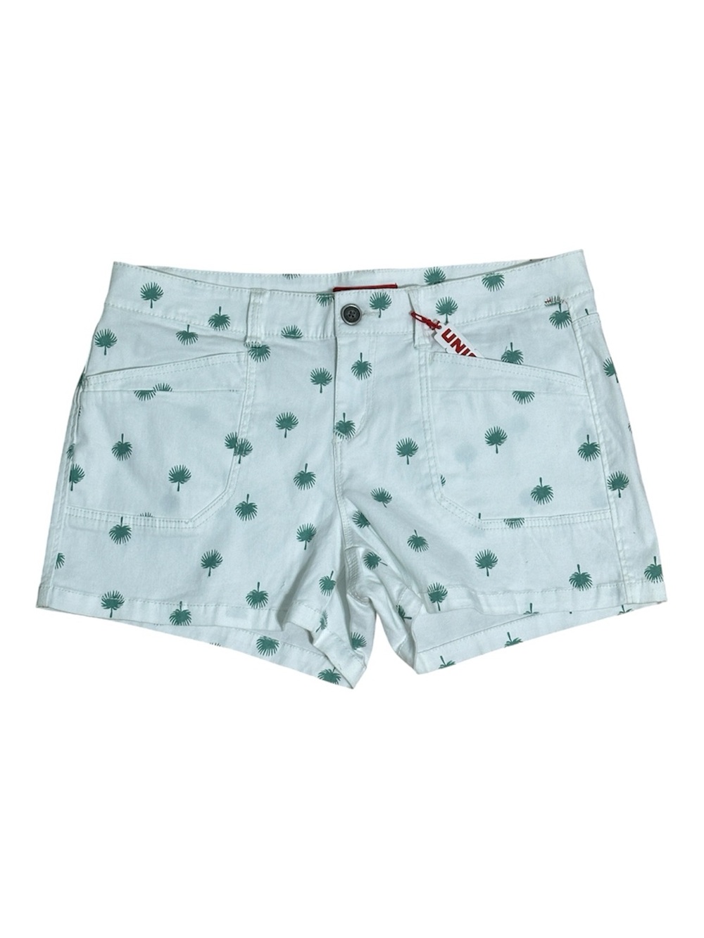 Unionbay White with Green Palm Tree Utility Shorts NWT